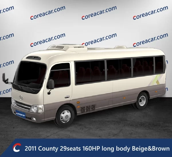 2011 County 29seats 160 HP Long Body Diesel Beige &Brown